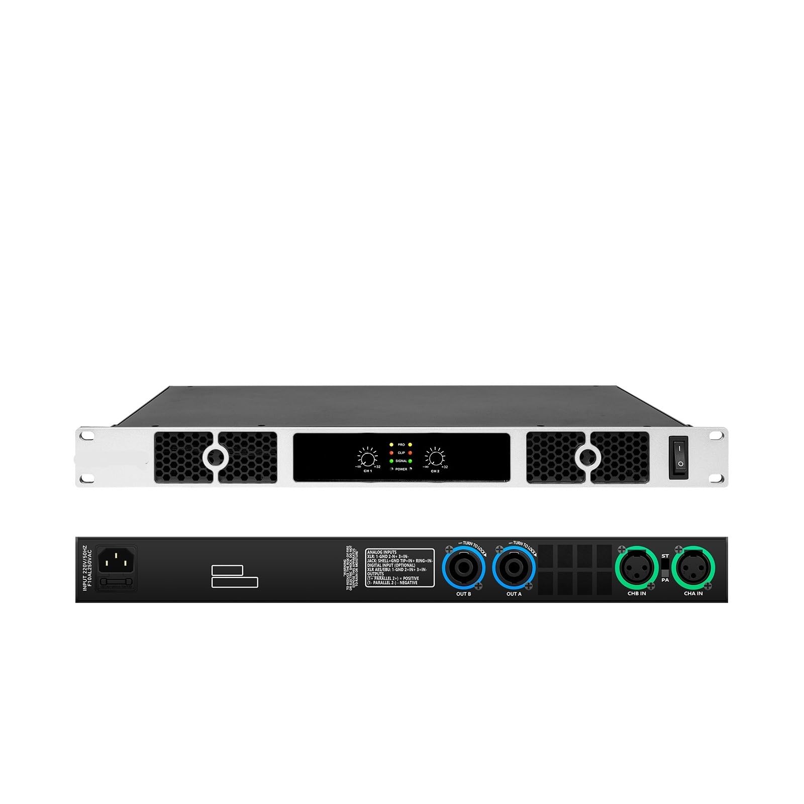 Amplificatore audio professionale, 2 canali, 10000 W* 2, scheda amplificatore di classe D per DJ e uso del palco
