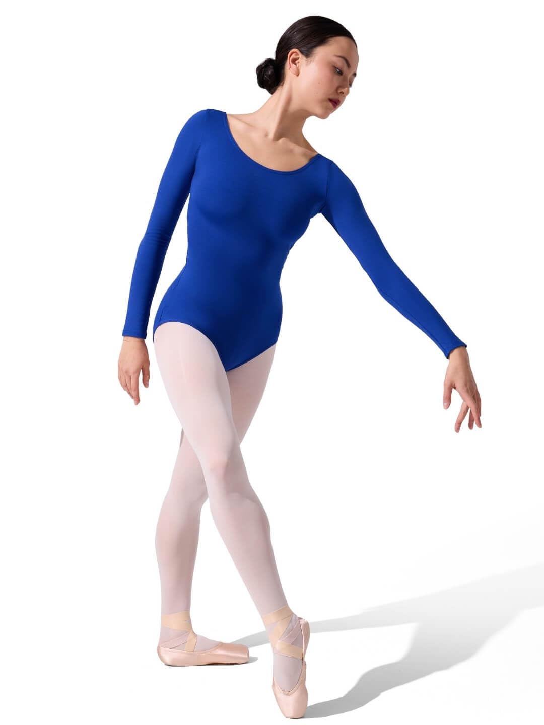 Capezio Justaucorps à manches longues pour femmes, taille M, Bleu roi