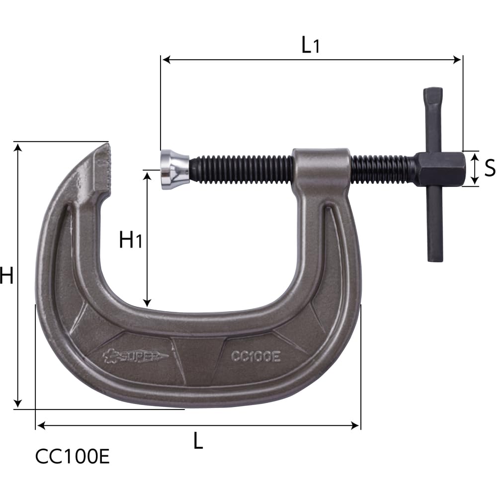 Amazon.co.jp: スーパー シャコ万力(C型)強力ワイドタイプ 50mm