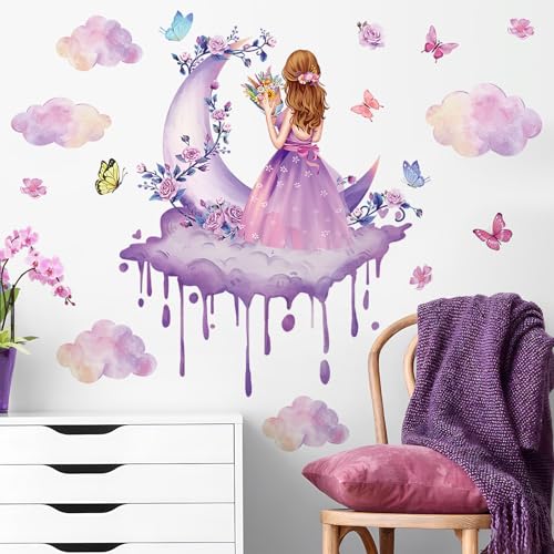 Vinilo decorativo removible 3D Princesa para pared