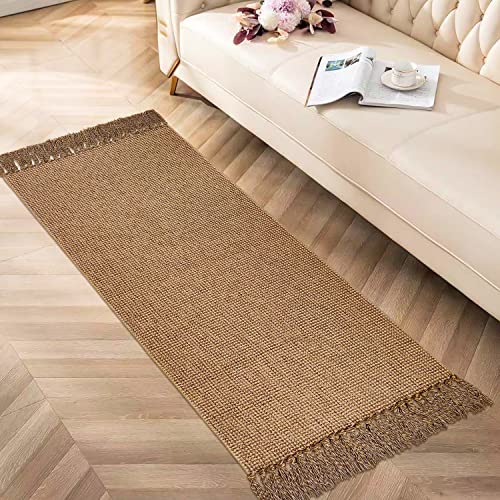 Fixseed Runner Rug For Hallway 2X6 Washable Runner Rugs Hand Woven Boho Rug With Tassels Reversible Cotton Woven Decorative Area Rug For Entryway Living Room Laundry Modern Farmhouse Kitchen Rugs #TOP1