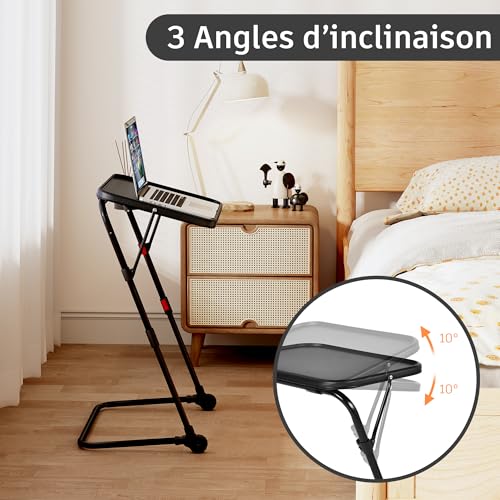 Table d'Ordinateur Portable Pliante Meuble Cosy Réglable Noir