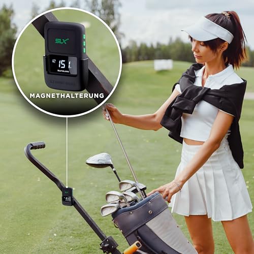 Second Chance Swing Logic SLX Hybrid Mini – Tragbarer Golf-Launch-Monitor mit Ball- & Schlägerdaten, GPS und Videoaufnahme – Kompaktes Golfzubehör mit App-Unterstützung