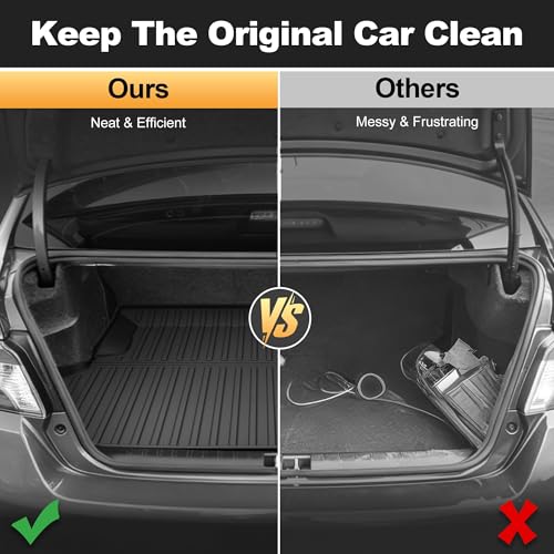 AOMSAZTO Cargo Liner Fit for Subaru Crosstrek 2016-2017/XV Crosstrek 2013-2015/Impreza 2012-2016 (Not fit Sedan), All Weather Durable Waterproof Trunk Mat,Black by AOMSAZTO - Image 3