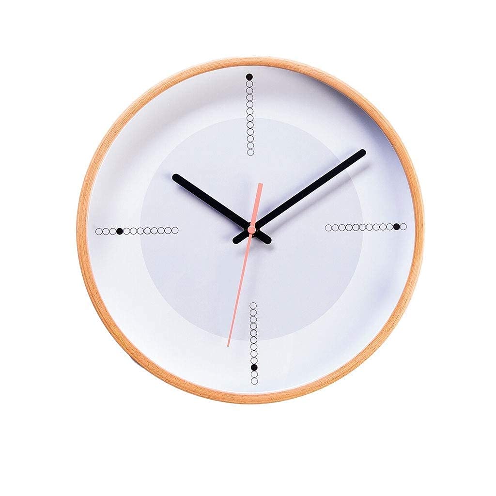 Horloge murale en hêtre au design quartz minimaliste pour embellir votre salon