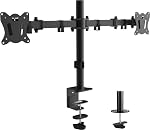 PrimeCables Dual Monitor Mount, Monitor Arm Fit 2 Screens Fully Adjustable Heavy Duty, Dual Monitor Stand Fits Two LCD LED 13 to 27inch Monitor, Full Motion Monitor Desk Mount