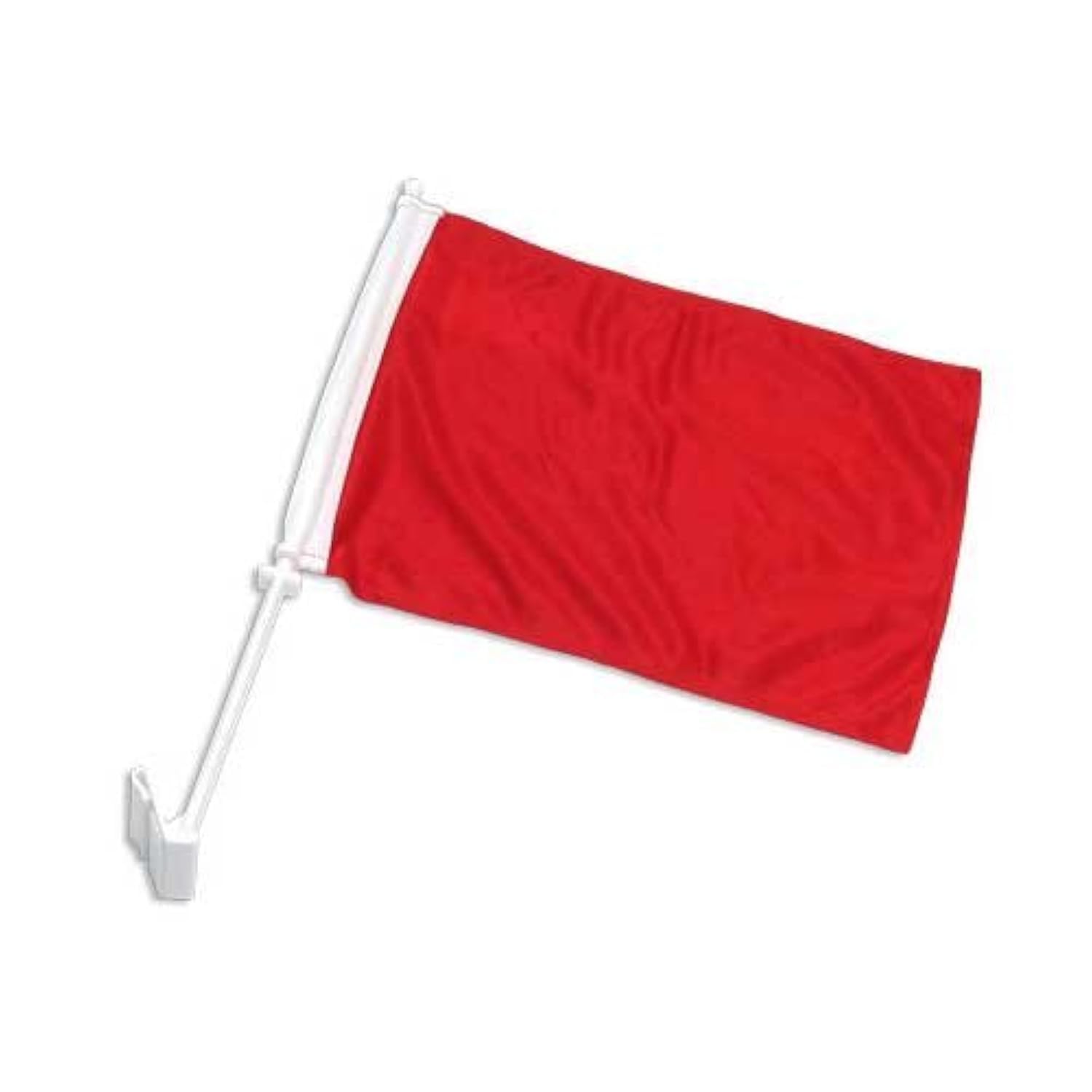 Drapeau de voiture rouge en tissu renforcé et support rigide