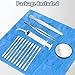 Tonsil Stone Removal Accessory for Electronic Tonsil Stone Remover - Includes Stainless Steel Tweezers, Tough Plate, Long Swabs, Magnifying Mirror with Curved Irrigator Syringe, Get Rid of Bad Breath