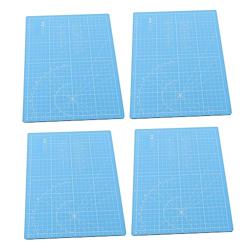 ARTIBETTER Diy Cutting Mats 4pcs Grid Design Pvc Cutting Boards Smooth Surface for Safe Craft Work