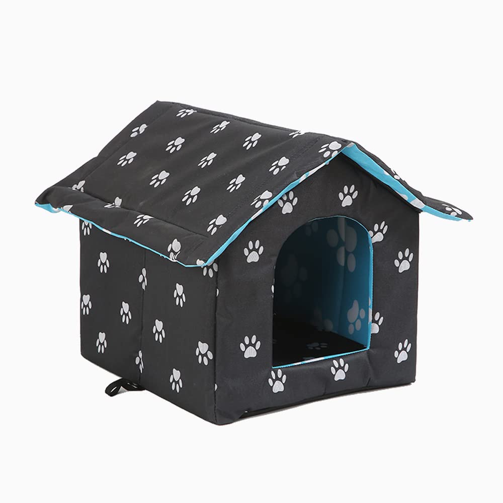 Vinnykud Casa para Perro Al Aire Libre Caseta para Gato/Perros Exterior Refugio Plegable para Mascotas Refugio Plegable con Forro De Esponja Interior Al Aire Libre Refugio para Cachorros