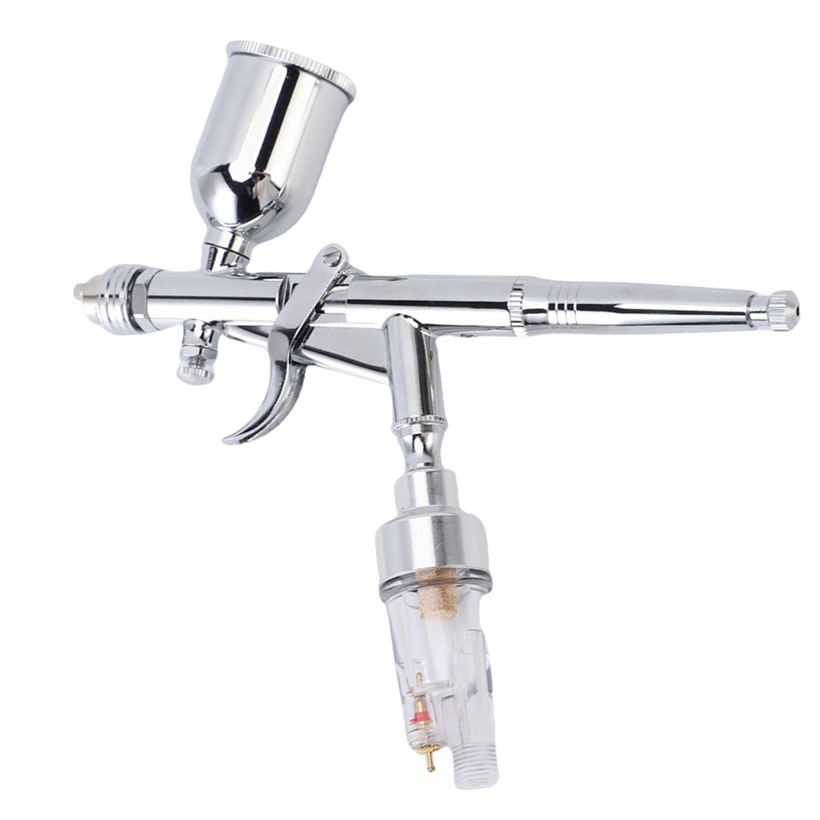Airbrush-Set, Fortschrittliche Doppelwirkung, Schwerkraftzufuhr, 0,3 Mm Düse für Künstlerbedarf, Malen, Zeichnen, für Anfänger und Profis, Aluminium und Kupfer