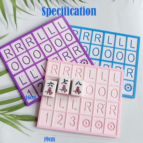 Mahjong Practice Board para práctica individual, portátil, púrpura miniatura 5