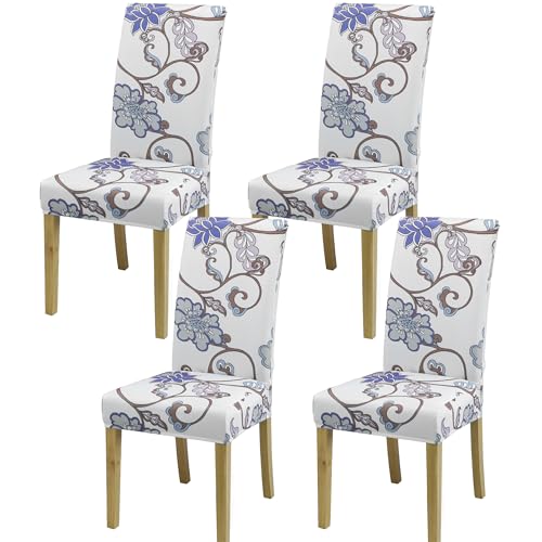 Dining Chair Covers, Stretch Seat Covers, Washable Furniture Protector | Washable, Stretch Fit, Soft, Non Slip, Dining Chair Covers, Seat Protector, Furniture Protector