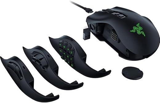 Razer Naga V2 Pro Wireless Gaming Mouse: Interchangeable Side Plate w/2, 6, 12 Button Configurations- Focus+ 20K DPI Optical Sensor- Fastest Gaming…