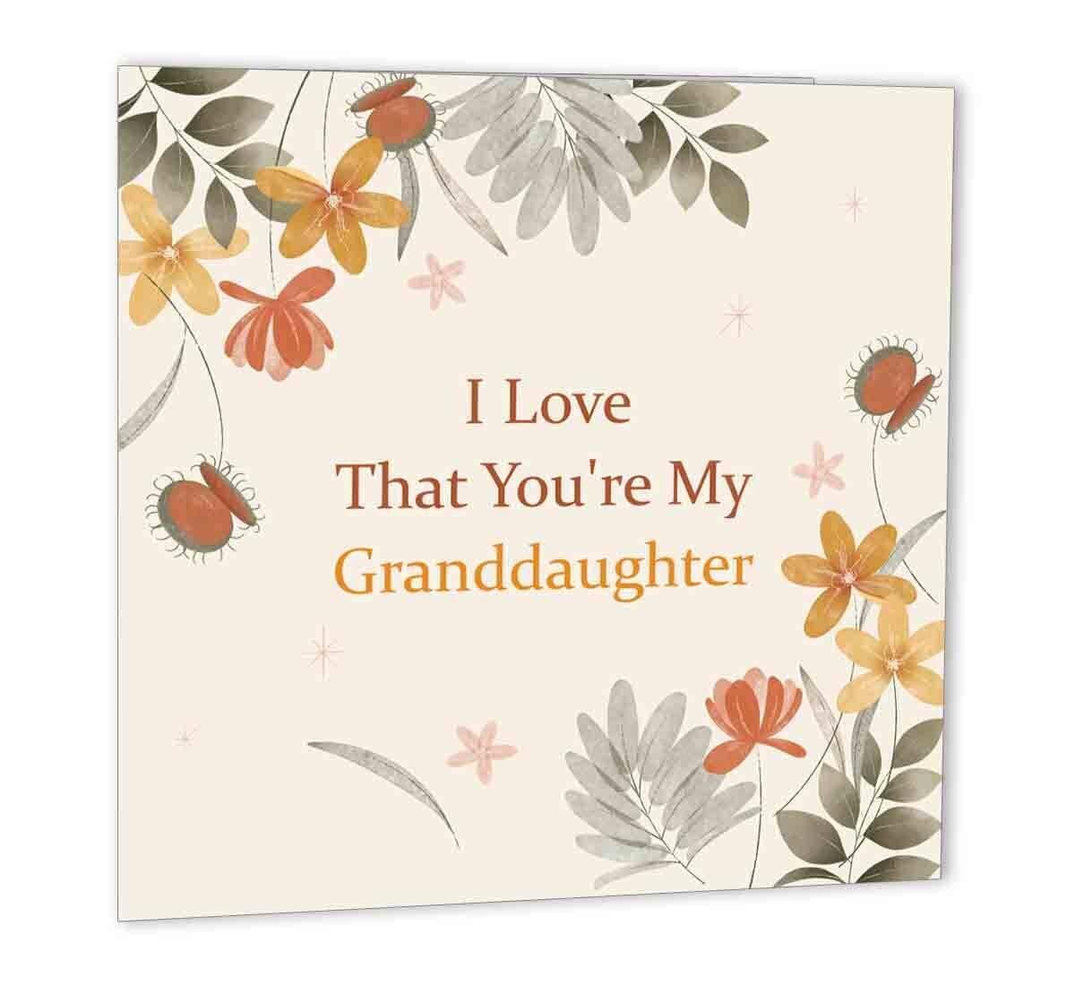 Biglietto Di Auguri Per Nipote 'Happy Birthday Grandaughter' 147x147mm: Con Busta Di Lusso, Carta FSC 350g/m², Made In UK