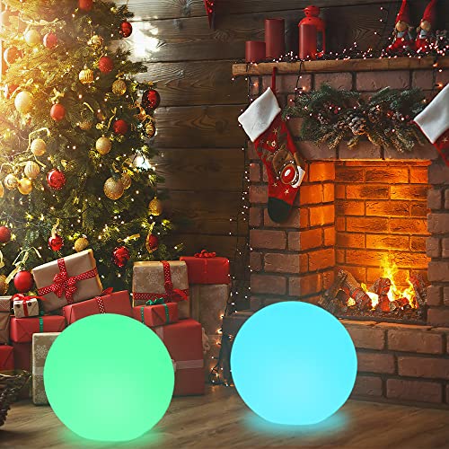 16'' Cordless Led Glowing Ball Light, Led Globe Orb Night Light W/Remote, 16 Rgb Color Changing Waterproof Light Up Ball Rechargeable Indoor/Outdoor Mood Lamp For Nursery Garden Patio Party Decor #TOP4