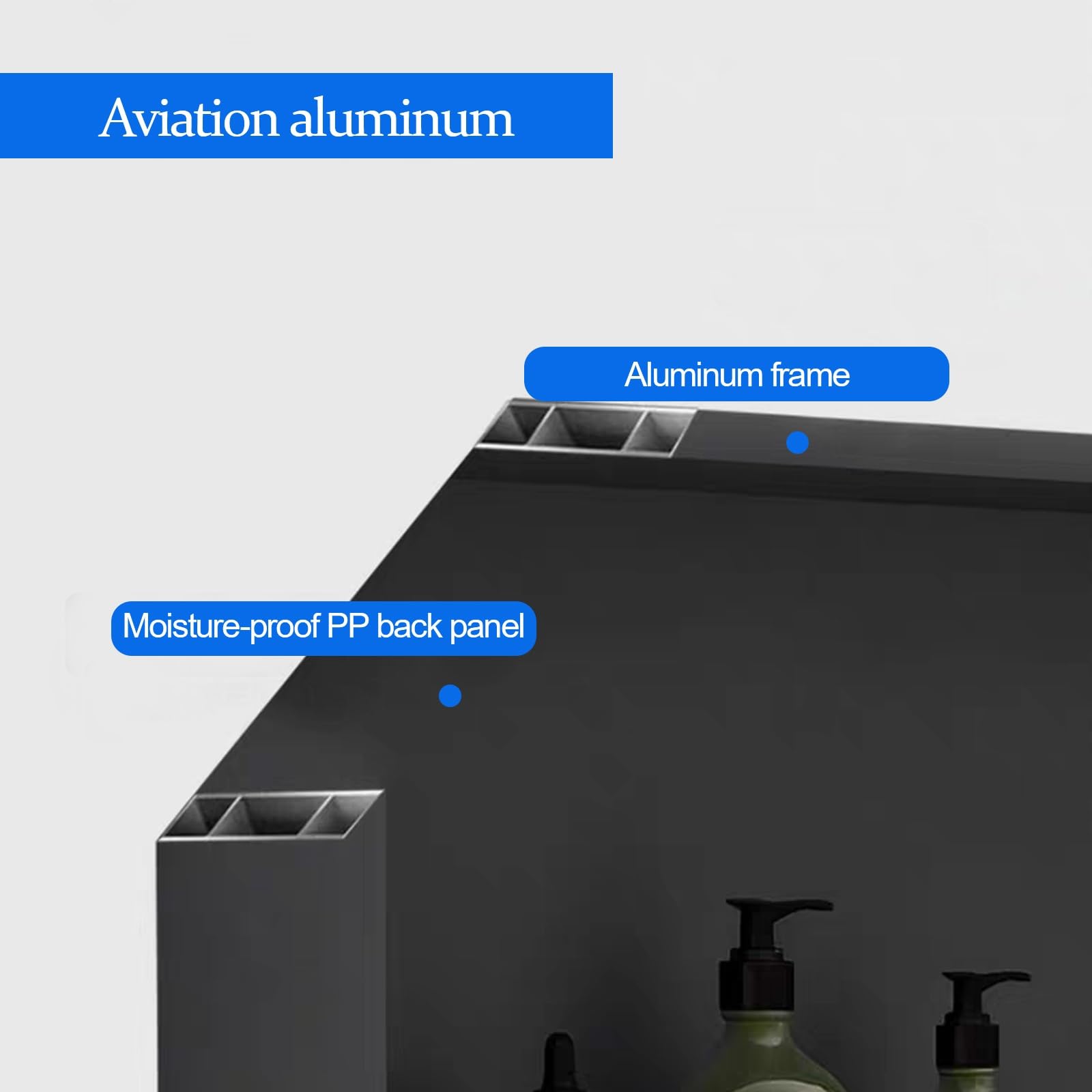 Armadietto Bagno con Luci a LED e Specchio, Mobile Bagno Sospeso con Ante a Specchio, Specchio Contenitore Bagno, Antiappannamento, a Parete(Beige,40cm/15.7in)