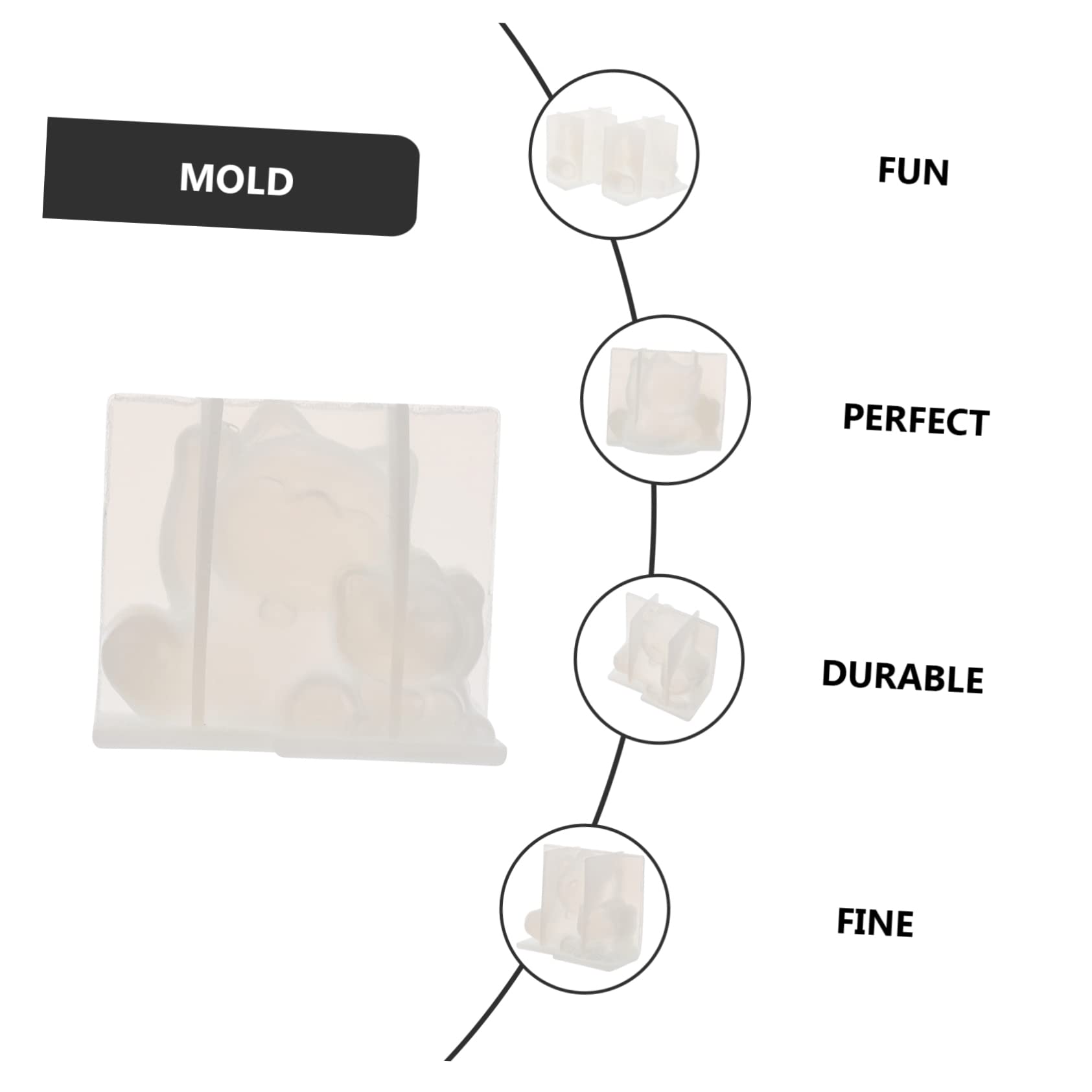 TEHAUX 6pezzi Stampo Silicone Creativo Per Fai Da Te Per Creazioni e Decorazioni Colorate Flessibile e Trasparente Per Realizzare Caramelle Gommose e Oggetti Unici