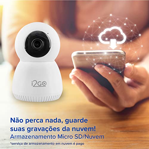 Câmera Inteligente Wi-Fi 360° FULL HD 1080p i2GO Home - Compatível com Alexa
