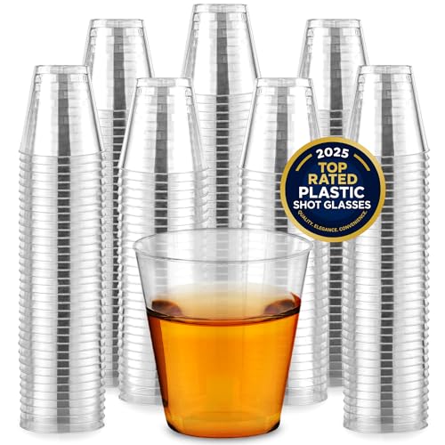 1000 Plastic Shot Glasses - 2 Oz Disposable Cups -