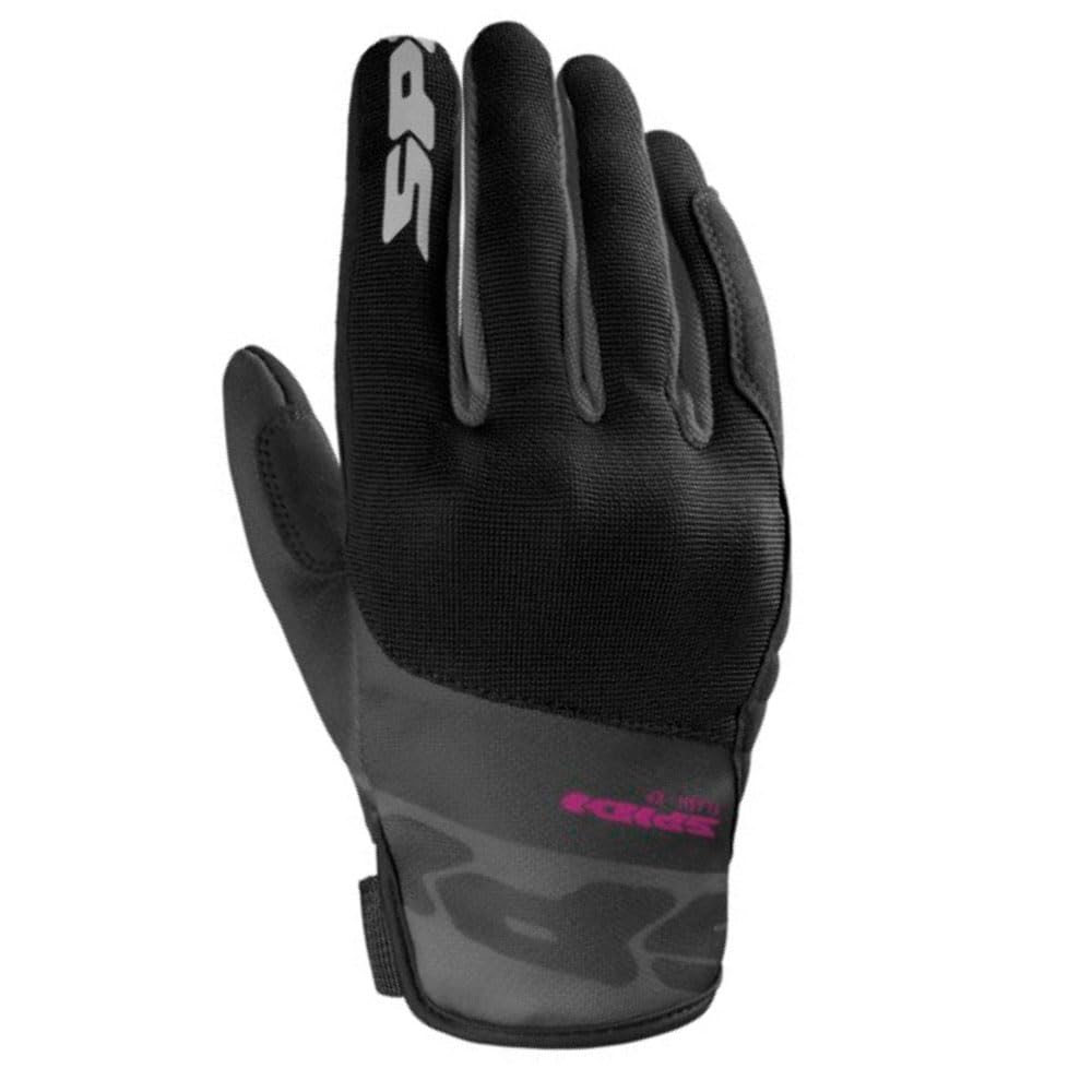SPIDI Flash-KP Tex Guanti da moto da donna, nero/grigio, M