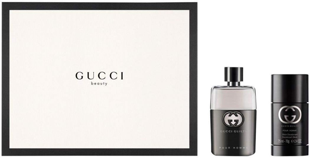 Gucci Guilty for Men 2 Piece Set (1.7 Oz Eau De Toilette Spray + 2.5 Deodoran Stick)