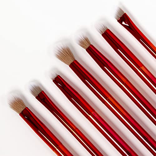 Bh Cosmetics Chillin’ in Chicago – 7 Piece Eye Brush Set Premium Cosmetic Makeup Brush Set for Foundation Blending Blush Concealer Eye Shadow; Cruelty-Free Synthetic Fiber Bristles; Travel Makeup bag