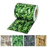 【Blickdicht und Wetterfest】Der Sichtschutz Zaun ist aus langlebigem und witterungsbeständigem PVC-Material, ist 100% recyclingfähig, bruchsicher, undurchsichtig. Da dieser Sichtschutzfolie wasserdicht ist, verhindert er, dass er schimmelt.