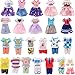 Joyfun 12 PCS 6 inch Chelsea Dolls Clothes and Accessories 5 Pieces Boy Clothes, 5 Pieces Girl Clothes and 2 Girl Shoes