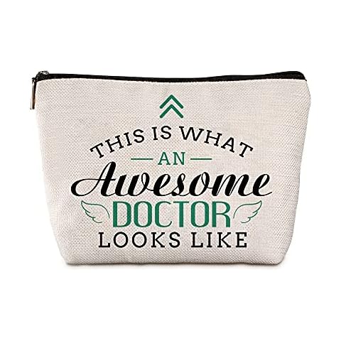 Java Wood Doctor Gifts for Women This Is What An Awesome Doctor Looks Like Travel Zipper Makeup Bag Graduation Gift for a Doctor Medical Students Doctors Bag Dentist Physician Assistant Gift Cover