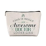 Java Wood Doctor Gifts for Women This Is What An Awesome Doctor Looks Like Travel Zipper Makeup Bag