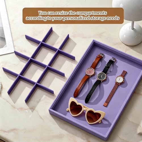 Image of Large Velvet Jewelry Tray Display Drawer Inserts 2 Pack