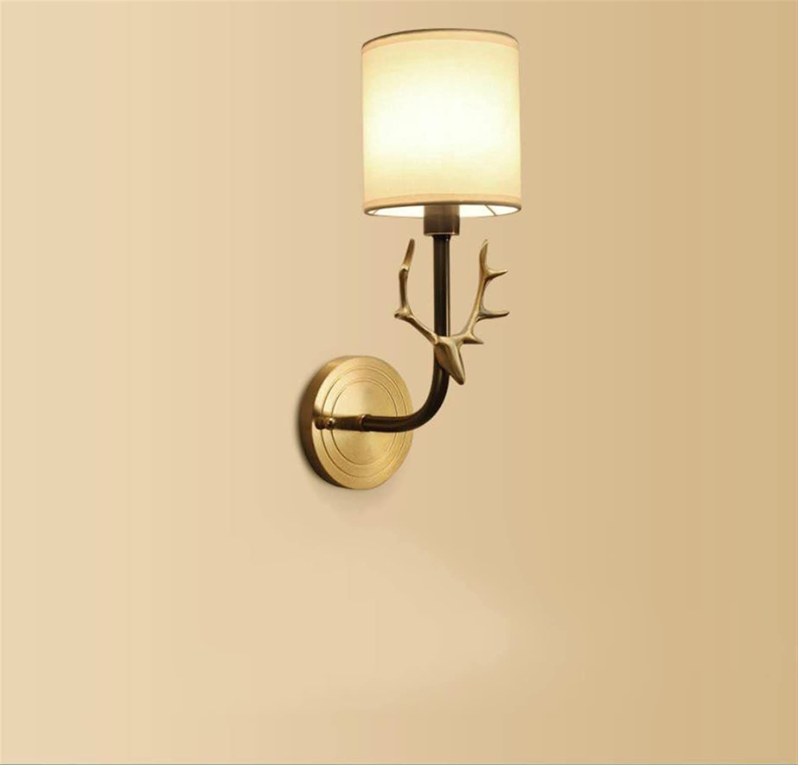 ZTCHSENZT Wall Sconces, Modern Wall Sconce, All-Copper Wall Lamp Bedroom Bedside Lamp European Lamp Modern Simple Corridor Wall Lamp,1 Heads-a
