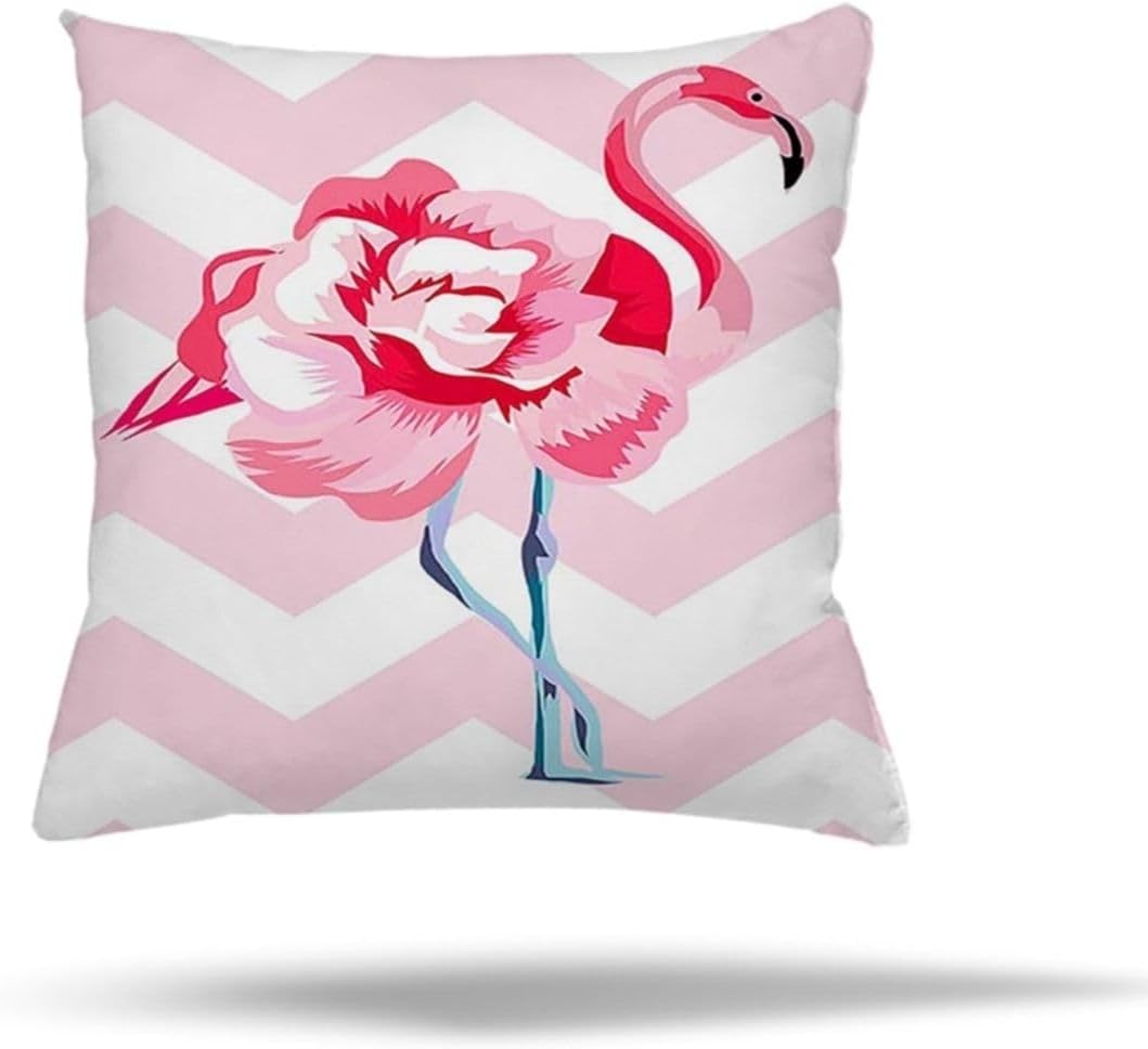 Pelangi Düz Renk Gizli Fermuarlı Yastık Kılıfı Kırlent Kılıfı Koltuk Yastık Kılıfı, Pembe-Beyaz 45 x 45