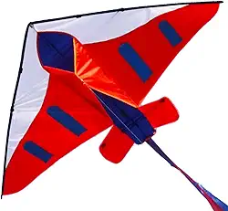 Besra 60 Polegadas Avião Pipa Linha Única Fácil De Voar Aeronave Nylon Para Crianças E Adultos (Vermelho)