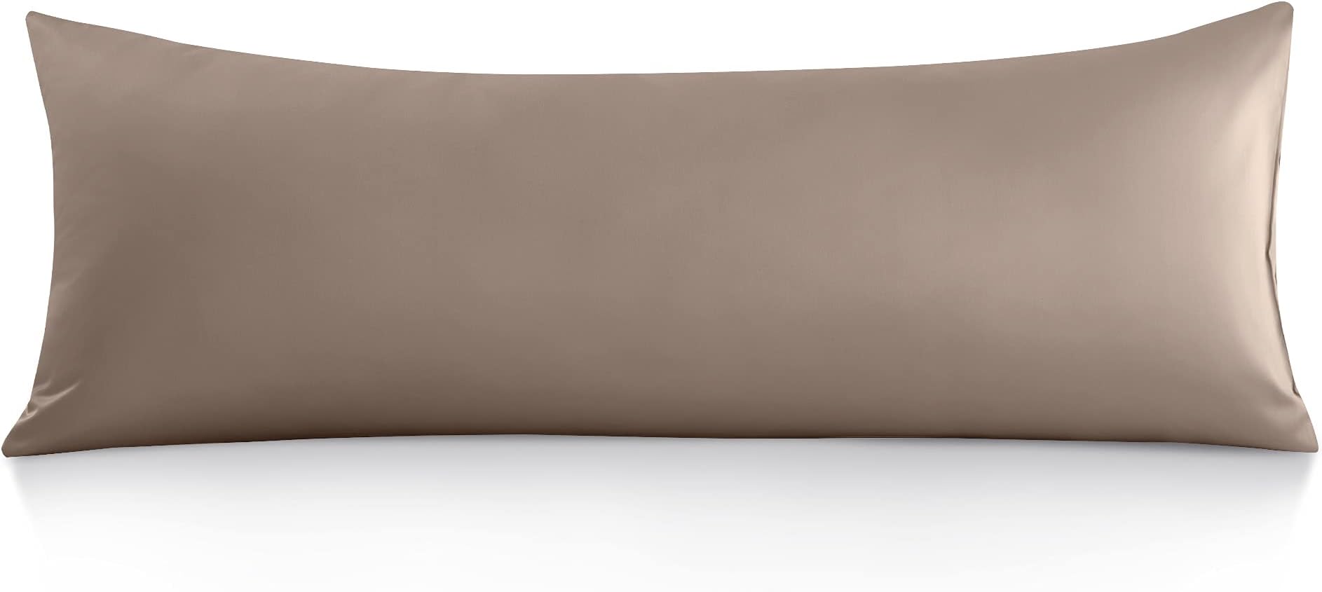 Oubonun 100% Cotton Body Pillowcase - 800 Thread Count/21x54, Moisture Absorbent and Breathable, Premium Hotel Body Pillow Cover for All Seasons, Champagne