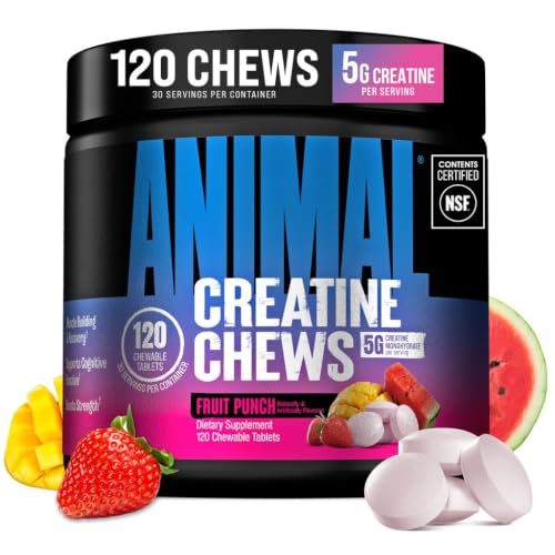 15% coupon - Animal Creatine Chews, Fruit Punch, 120 Tablets