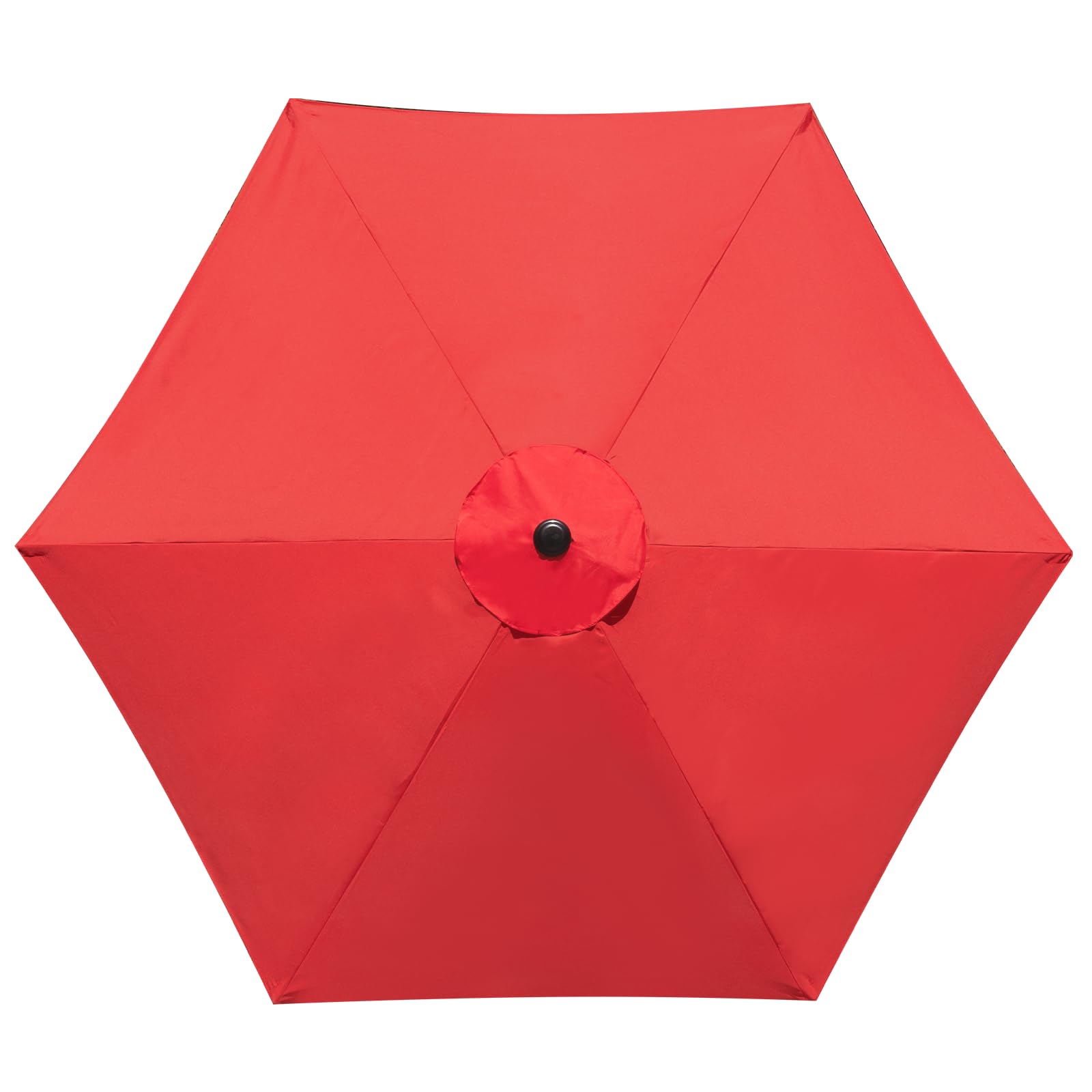 YOUGE OUTDOOR Parasol Replacement Canopy 2.7 Meter for Patio Umbrella 6 Ribs, Waterproof and UV Resistant,Umbrella Fabric Cover, Garden Umbrella Cloth,Canopy Only, (Red, 2.7m6ribs)