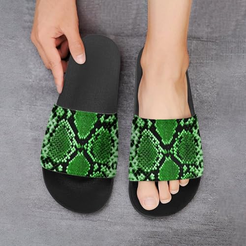 Snake Skin Pattern Red Slides Shoes Mens Women Slide Sandals Non Slip Shower Open Toe Shoe Lightweight Beach Shoes4