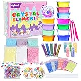 Meland Crystal Slime Kit - 28.2 OZ Slime Making Kit Jelly Slime Toy for Kids and Adults, Slime Supplies and Tools Included to Make Your Own Slime