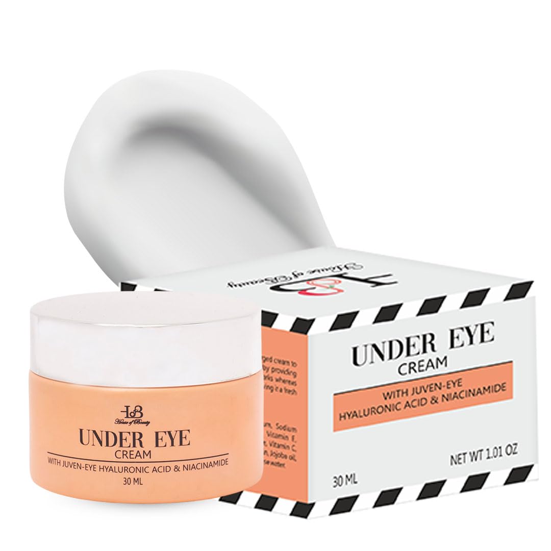HOUSE OF BEAUTY Under Eye Cream with Juven-Eye Peptide, Hyaluronic Acid and Niacinamide for Dark Circles, Fine Lines, Dehydration and Puffy Eyes for Men & Women - (30 ml)