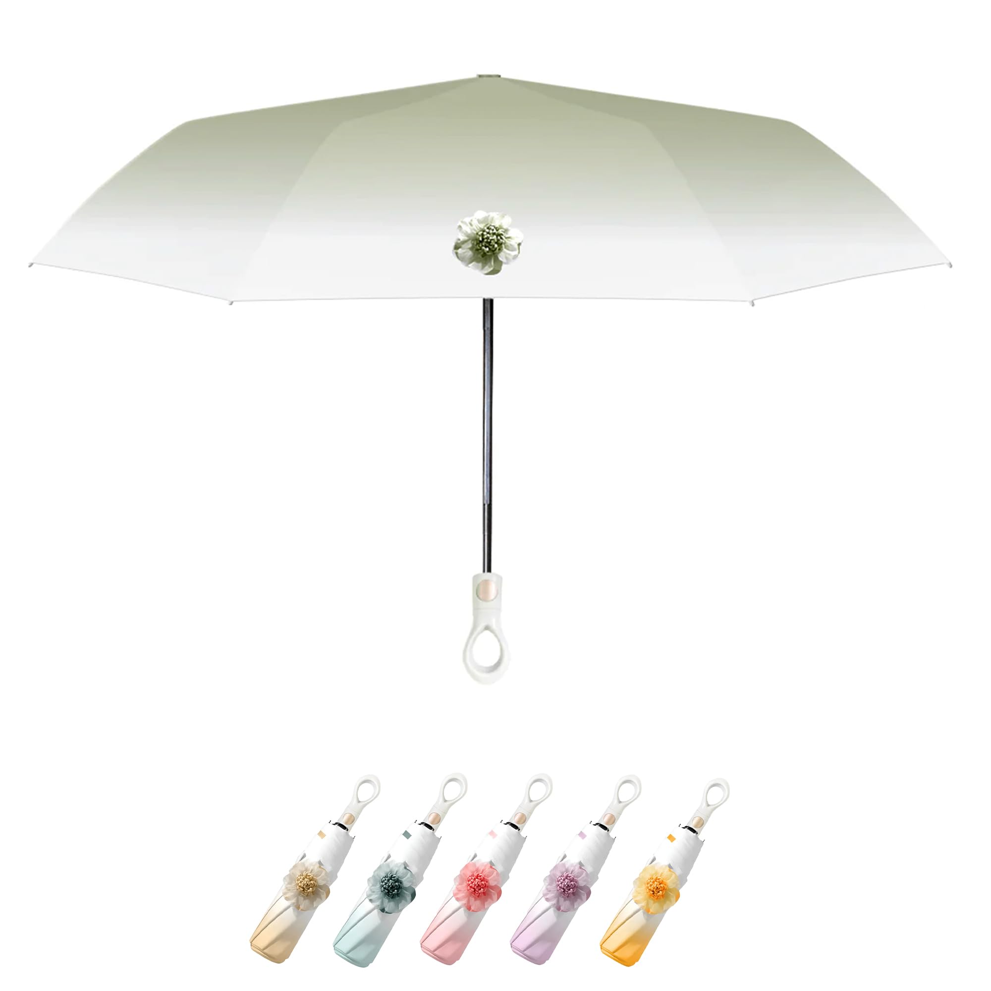 Mini Folding Umbrella With Flower, designed For all weather conditions with Good, material, UV Protection Innovative, Windproof Technology Pocket Umbrella for Men and Women