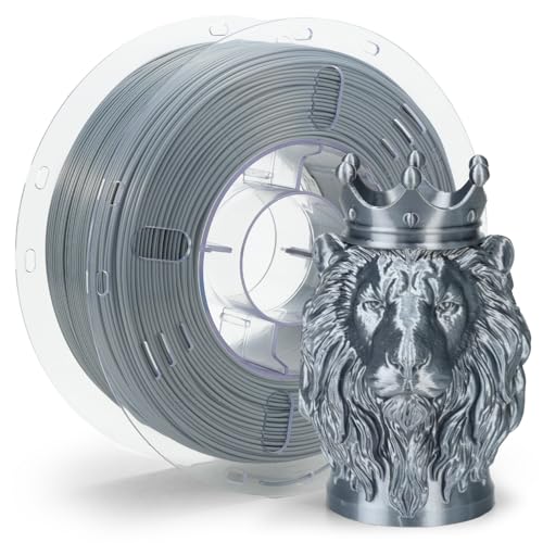 Image of VOXELAB Silk+ PLA Filament 1.75mm, Shiny Chrome-Like Finish with Enhanced Layer Adhesion, 1kg (2.2lbs) for Most FDM 3D Printers, Smooth & Flawless Printing(Silver)