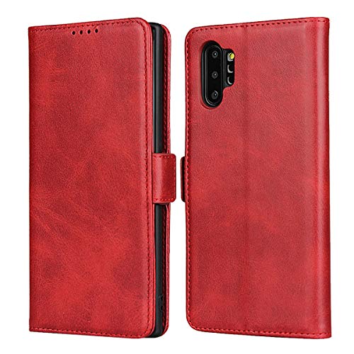 Étui portefeuille Samsung Galaxy Note 10 Plus iCoverCase rabat bordeaux 5G