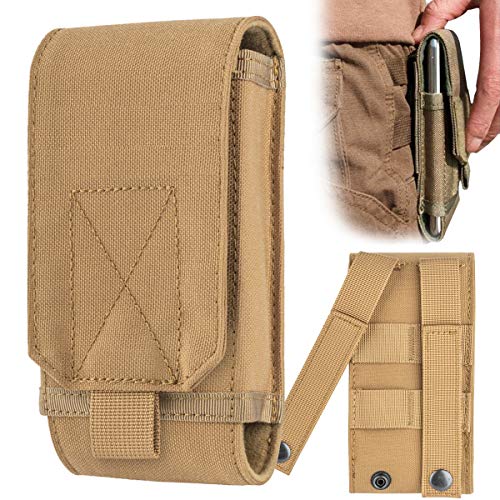 Urvoix Army Camo Molle Bag for Mobile Phone Belt Pouch Holster Cover Case Size L, Khaki