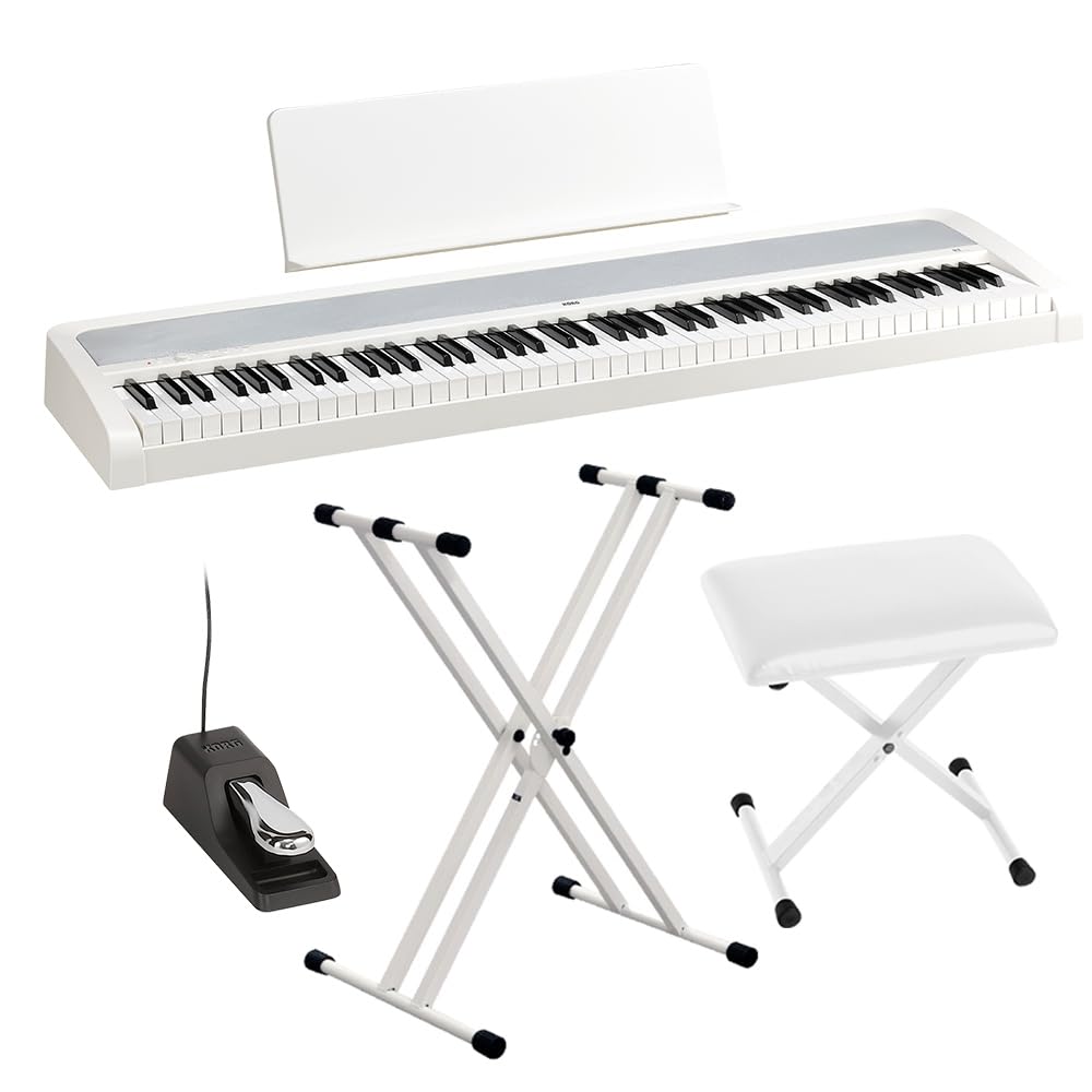 Amazon | KORG B2 WH ホワイト X型スタンド・Xイスセット 電子ピアノ