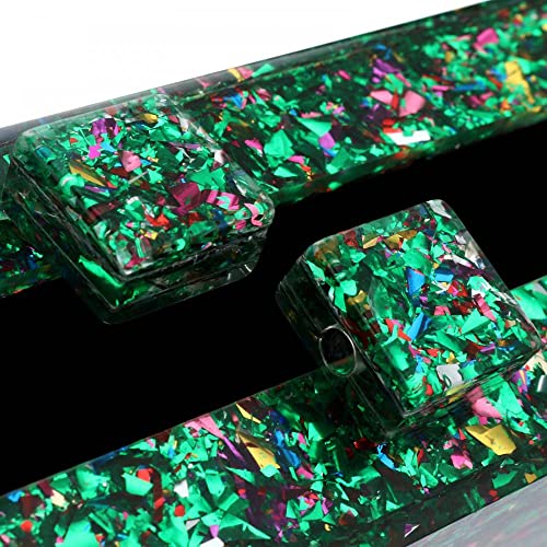 Image of Gets Acrylic Purses and Handbags for Women Multicolor Perspex Geometric Patterns Box Clutch Banquet Evening Crossbody Handbag