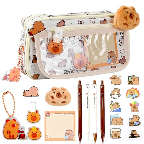 Joyan Estuche Escolar, Estuche de Gran Capacidad, Bonito Set de Papelería, Estuche con Múltiples Compartimentos, Gran Apertura Cartuchera para Niños y Niñas