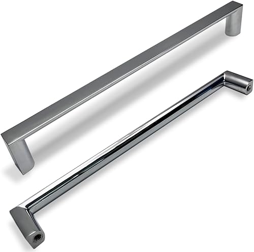 FERROFASIL Paquete de 10 manijas de gabinete de 7.5 pulgadas cromadas para tus proyectos de mejoras del hogar, adaptables para accesorios de cocina,