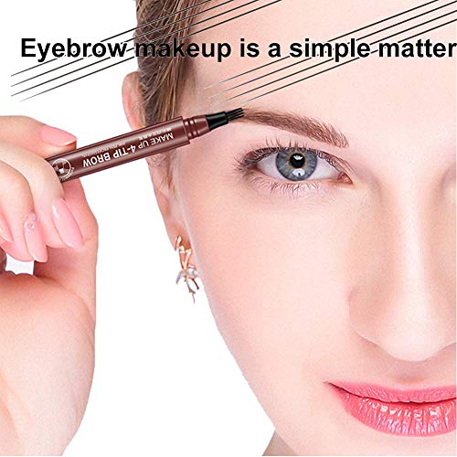 Eyebrow Pen - Upgrade Eyebrow Tattoopen, Eyebrow Makeup, Long Lasting, Waterproof And Smudge-Proof (Dark Brown) #TOP4